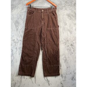 Vintage Y2K No Boundaries Double Knee Corduroy Pants Mens 32x30 Brown Skater